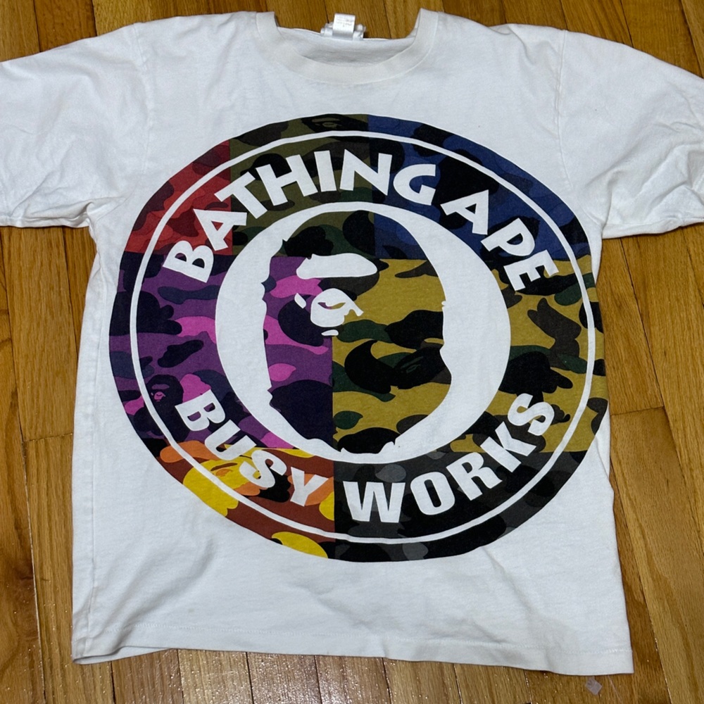 BAPE MIX CAMO BIG BUSY WORKS TEE
